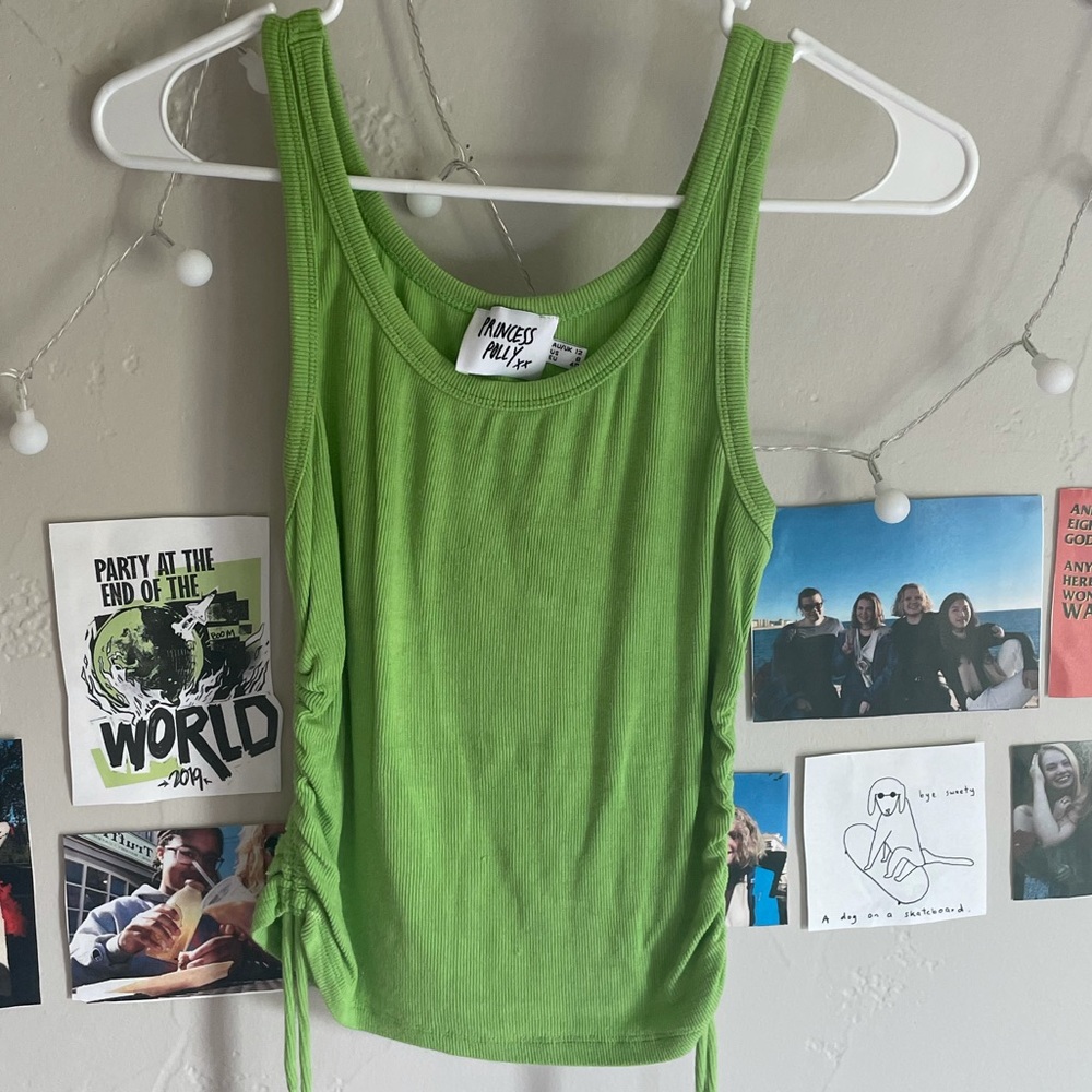 princess polly green ruched tank